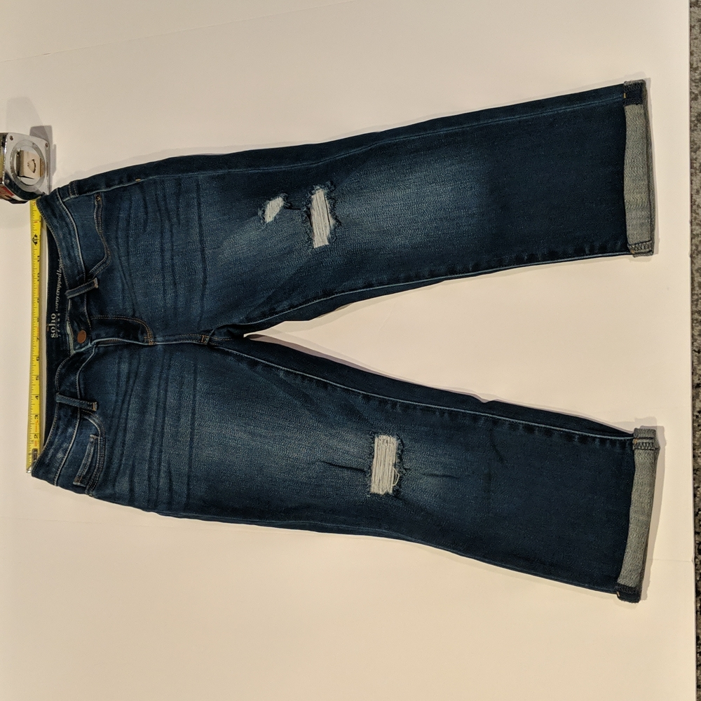 Blue Cropped Legging